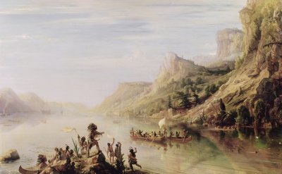 Jacques Cartier (1491-1557) Discovering the St. Lawrence River in 1535, 1847 by Jean Antoine Theodore Gudin